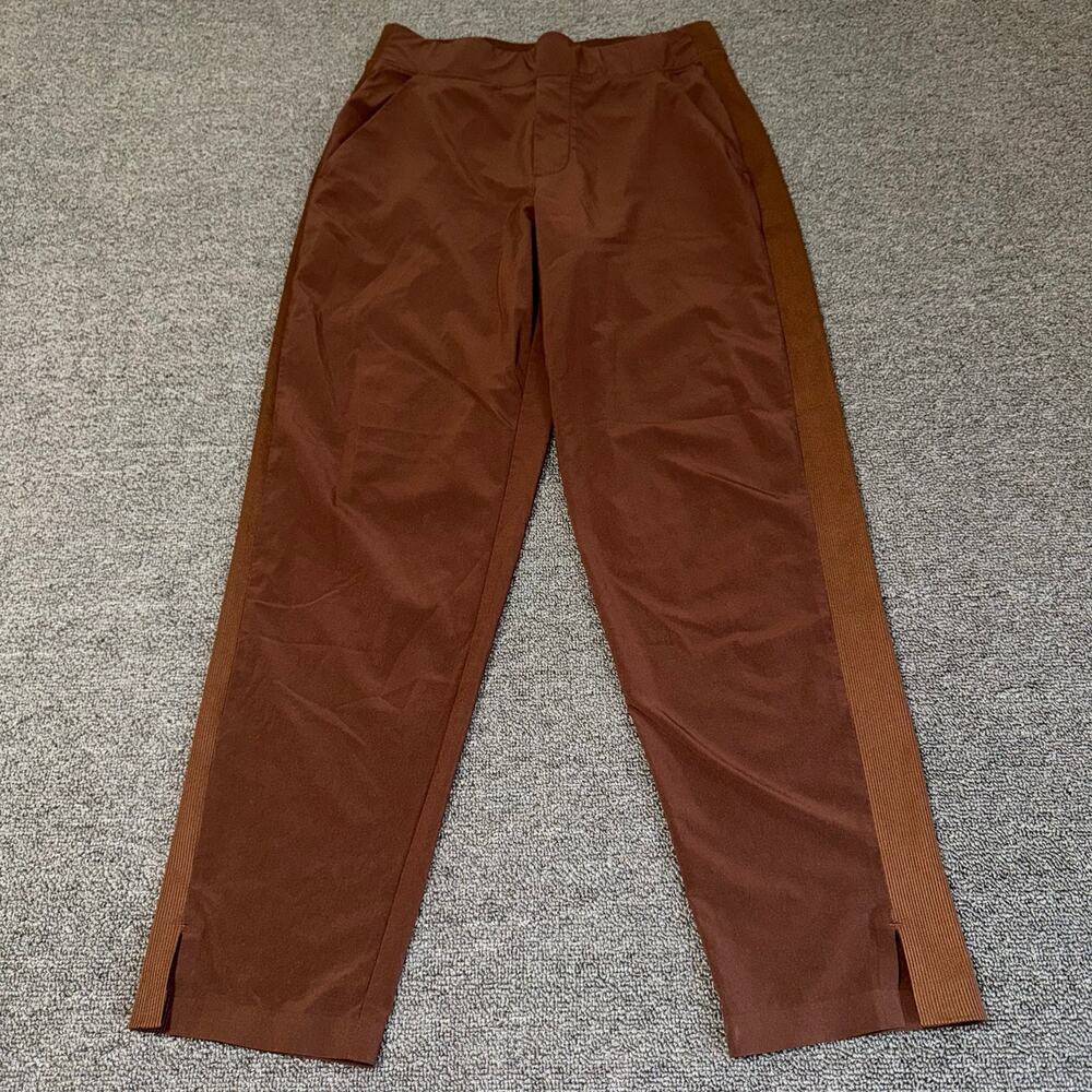 Athleta Brooklyn Ankle‎ Pant Women's 0/P Brown Zip Pocket High Waist Gorpcore